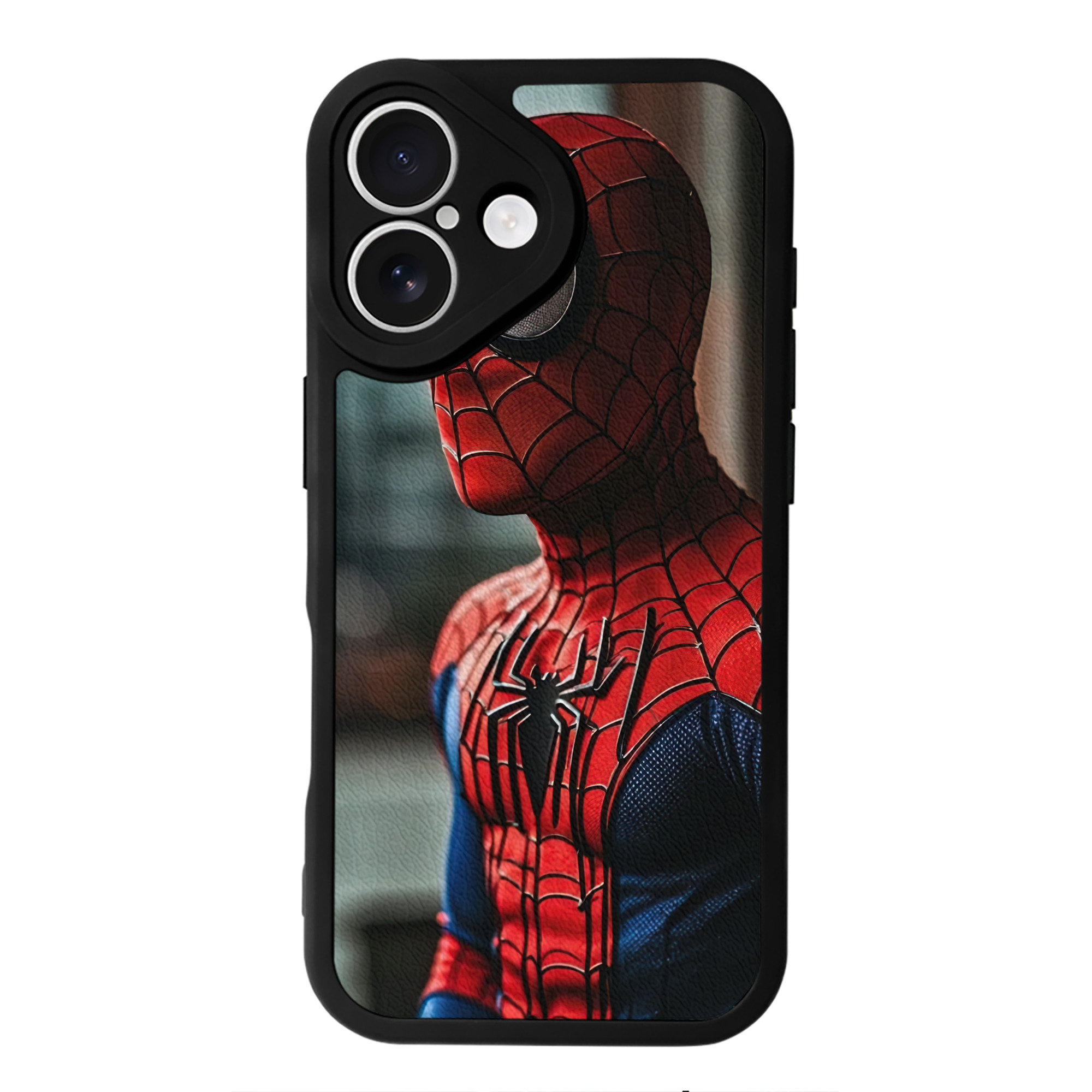 （画像用） Spider Man スパイダーマン 【iPhone 16シリーズ対応】シリコンスマホケース（レザー調） 材質：シリコン